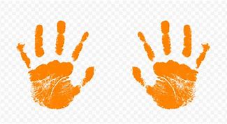 Image result for Orange Colour Baby Handprint