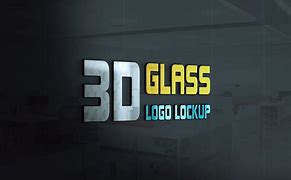 Image result for 3D Glass Window Logo Mockup
