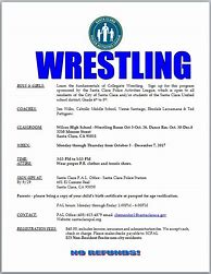 Image result for Recruitment Flyer Wrestling