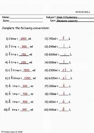 Image result for Measuring Units Worksheet Homeschool Math Answer Key
