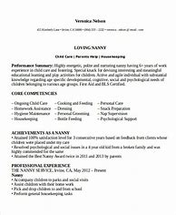 Image result for Resume Profile of a Professional Nanny