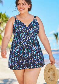 Image result for Two Piece Swimsuit Plus Size Dresses
