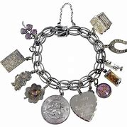 Image result for Silver Charm Bracelet