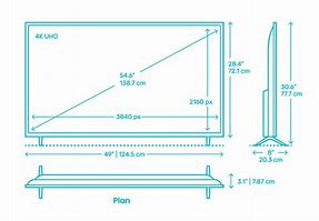 Image result for 55 Inch TV Dimensions