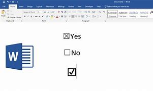 Image result for Adding a Check Box in Word