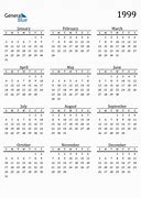 Image result for 1999 Calendar Full