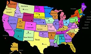 Image result for Labeled 50 States and Capitals Map