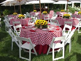 Image result for BBQ Picnic Table Check Tablecloth