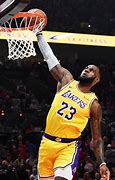 Image result for LeBron James Lakers Slam Dunk