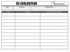Image result for 5S Methodology Form