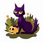 Image result for Halloween Cat Silhouette Black and White