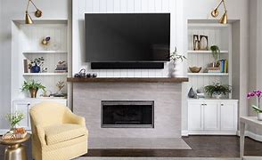 Image result for Hanging TV Over Fireplace