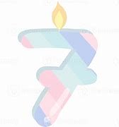 Image result for Number 7 Birthday Candle Clip Art
