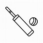 Image result for Draw Cricket Logo Us Two Bats One Ball and Stumps