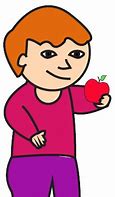 Image result for Cartoon Person Eating Apple