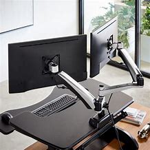 Image result for Dual Monitor Arms for Standing Desk