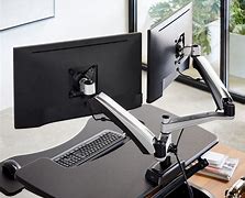 Image result for Dual Monitor Desk Stand