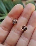 Image result for Rose Bud Stud Earrings Gold