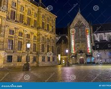 Image result for Amsterdam Dam Square at Night