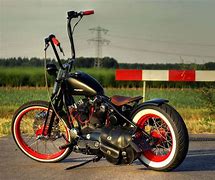 Image result for Red Old School Chopper Motorcycle