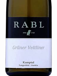 Image result for Rabl Gruner Veltliner Vinum Optimum Kamptal Reserve