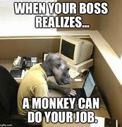 Image result for Funny Monkey Memes Work