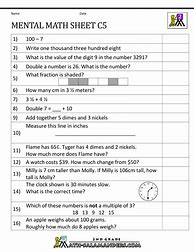 Image result for Mental Maths Questions and Answers Yr 1
