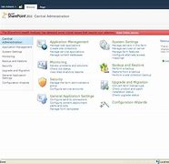 Image result for SharePoint 2010 Central Administration