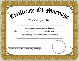 Image result for Marriage Certificate Format