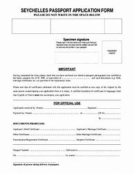 Image result for Seychelles Passport Application Form