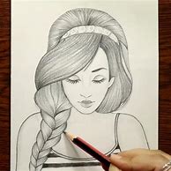 Image result for Cute Girl Drawing Pencil Sketches