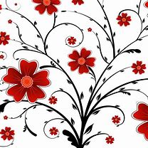 Image result for Red Flower Art Design On White Background