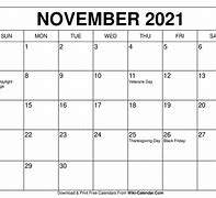 Image result for November 21 Calendar
