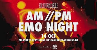 Image result for AM PM Emo Night Logo