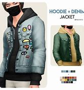 Image result for Sims 4 Male and Female Denim Jacket Accessory