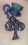 Image result for Alice Wonderland Mad Hatter Tattoo
