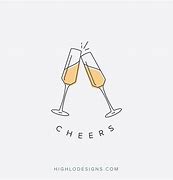 Image result for Champagne Glasses Logo