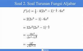 Image result for Contoh Soal Turunan Fungsi