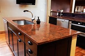 Image result for Red Quartz Kitchen Countertops