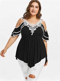 Image result for Plus Size Lace Tunic Tops for Women