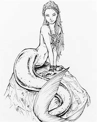 Image result for How to Draw Mermaid Siren