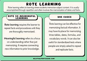 Image result for Rote Learning Students Grades