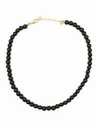Image result for Black Beats and Gold Ring Necklace