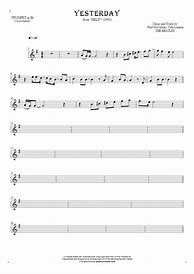 Image result for Yesterday Trumpet Sheet Music
