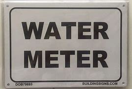 Image result for Main Water Meter Sign