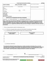 Image result for Appellant Certificate of Interested Parties