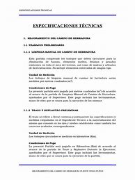Image result for Ejemplo De Especificaciones Técnicas Sercop