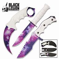Image result for Black Legion White Galaxy Triple Knife