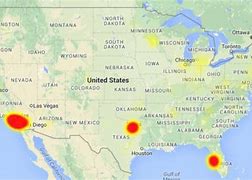 Image result for Internet Outage USA Map