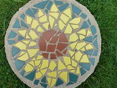 Image result for Mosaic Stepping Stone Ideas